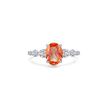 Load image into Gallery viewer, Fancy Peach Fuzz Lab-Grown Sapphire Solitaire Ring-SYR028PP