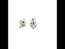Load and play video in Gallery viewer, March Birthstone Solitaire Stud Earrings-BE008AQP