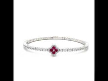 Load and play video in Gallery viewer, 2.45 CTW Flexible Tennis Bracelet-B0199CRP