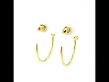 Load and play video in Gallery viewer, 25mm High Polished Hoop Earrings-E0629CLG