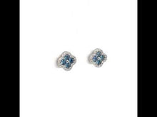 Load and play video in Gallery viewer, 0.8 CTW Halo Stud Earrings-E0610BTP