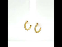 Load and play video in Gallery viewer, 13.5mm Huggie Hoop Earrings-E0621CLG