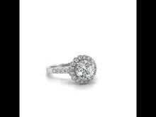 Load and play video in Gallery viewer, 2.68 CTW Round Halo Ring-R2039CLP