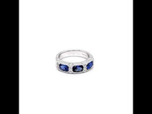 Load and play video in Gallery viewer, Fancy Lab-Grown Sapphire Ring-SYR017SP