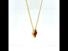 Load and play video in Gallery viewer, 0.49 CTW Halo Necklace-N0334AGG