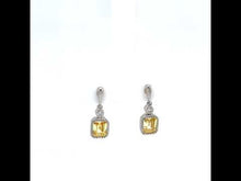 Load and play video in Gallery viewer, 1.82 CTW Canary Drop Earrings-E0615CAP