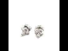 Load and play video in Gallery viewer, 0.8 CTW Halo Stud Earrings-E0610CLP