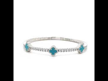 Load and play video in Gallery viewer, 2.4 CTW Flexible Station Tennis Bracelet-B0190TQP