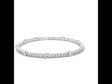 Load and play video in Gallery viewer, 3.58 CTW Station Flexible Tennis Bracelet-B0196CLP