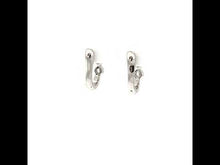 Load and play video in Gallery viewer, 1.5 CTW 3-Stone Huggie Hoop Earrings-E0618CLP