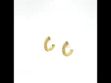 Load and play video in Gallery viewer, 11mm Huggie Hoop Earrings-E0620CLG