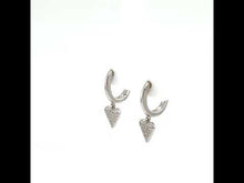 Load and play video in Gallery viewer, Mini Dangling Heart Huggie Earrings-E0625CLP