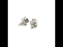 Load and play video in Gallery viewer, April Birthstone Solitaire Stud Earrings-BE008DAP