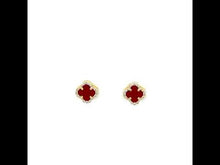 Load and play video in Gallery viewer, 0.4 CTW Halo Stud Earrings-E0609AGG