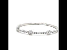 Load and play video in Gallery viewer, 3.20 CTW Halo Station Flexible Tennis Bracelet-B0194CLP