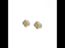 Load and play video in Gallery viewer, 0.8 CTW Halo Stud Earrings-E0610CAP