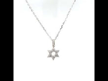 Load and play video in Gallery viewer, 0.55 CTW Star of David Necklace-N2028CLP
