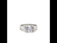 Load and play video in Gallery viewer, 1.86 Oval Modernist Solitaire Ring-R2037CLP