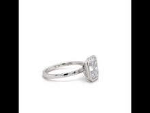 Load and play video in Gallery viewer, 2.62 CTW Emerald-Cut Bezel-Set Ring-R2038CLP