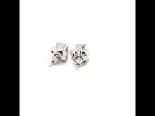 Load and play video in Gallery viewer, January Birthstone Solitaire Stud Earrings-BE008GNP