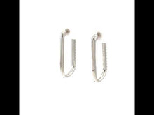 Load and play video in Gallery viewer, 25mm x 14.3mm Rectangle Hoop Earrings-E0632CLP