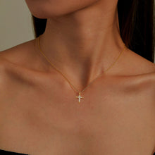 Load image into Gallery viewer, 0.07 CTW Cross Necklace-9N023CLG