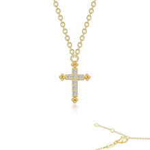 Load image into Gallery viewer, 0.07 CTW Cross Necklace-9N023CLG