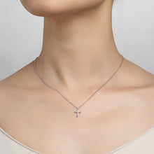 Load image into Gallery viewer, 0.07 CTW Cross Necklace-9N023CLP