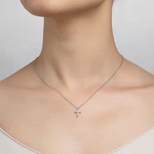 Load image into Gallery viewer, 0.07 CTW Cross Necklace-9N023CLP