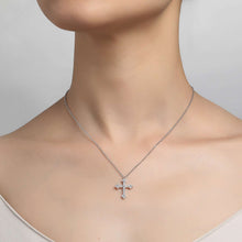 Load image into Gallery viewer, 0.35 CTW Cross Necklace-9N025CLP