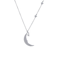 Load image into Gallery viewer, Moon & Star Necklace-9N079CLP