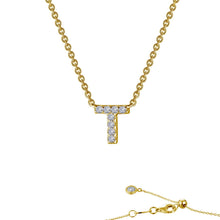 Load image into Gallery viewer, Letter T Pendant Necklace-9N100CLG