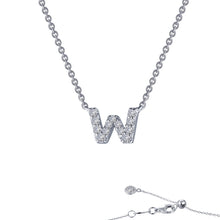 Load image into Gallery viewer, Letter W Pendant Necklace-9N103CLP
