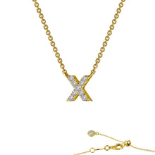 Load image into Gallery viewer, Letter X Pendant Necklace-9N104CLG