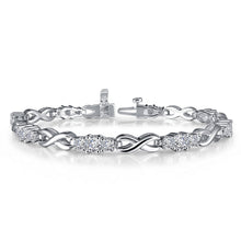 Load image into Gallery viewer, 4.23 CTW 3-Stone Infinity Alternating Bracelet-B0042CLP
