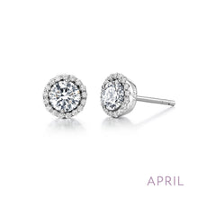 Load image into Gallery viewer, April Birthstone Earrings-BE001DAP
