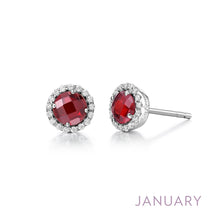 Load image into Gallery viewer, January Birthstone Earrings-BE001GNP