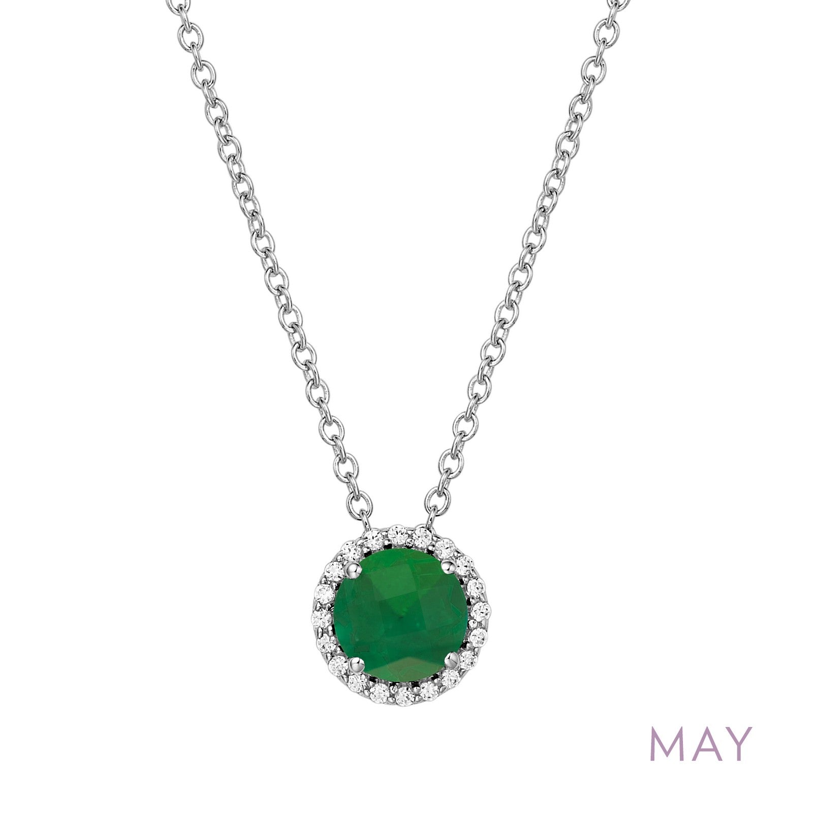 May Birthstone Necklace-BN001EMP