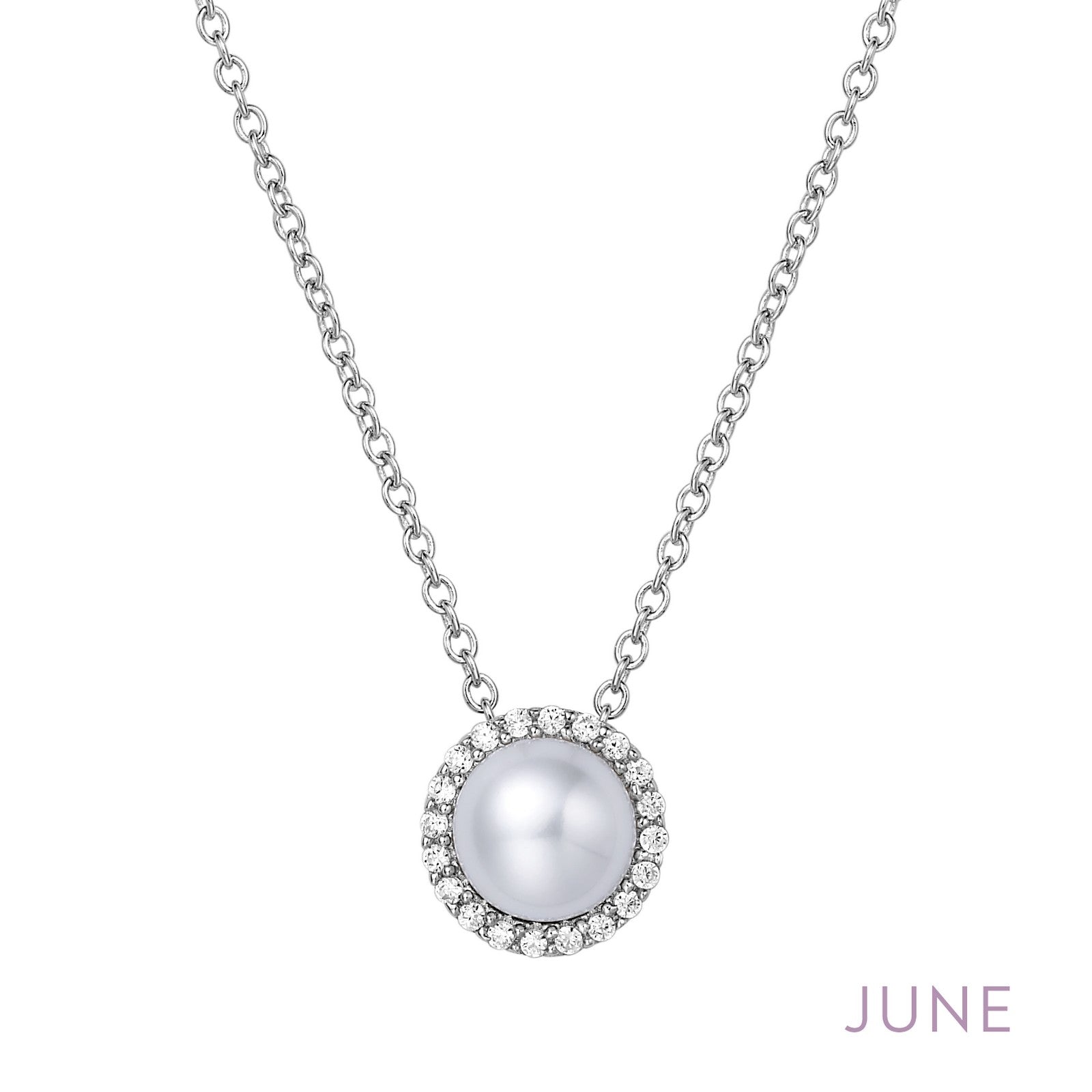 June Birthstone Necklace-BN001PLP