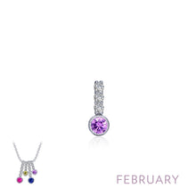 Load image into Gallery viewer, February Birthstone Love Pendant-BP002AMP