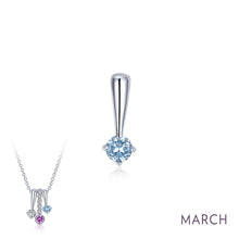 Load image into Gallery viewer, March Birthstone Love Pendant-BP004AQP