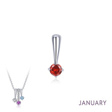 Load image into Gallery viewer, January Birthstone Love Pendant-BP004GNP