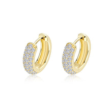 Load image into Gallery viewer, 3-Row Huggie Hoop Earrings-E0199CLG