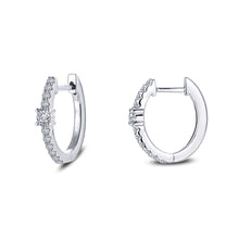 Load image into Gallery viewer, 13 mm x 15 mm Oval Huggie Hoop Earrings-E0354CLP
