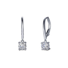 Load image into Gallery viewer, 0.92 CTW Leverback Solitaire Drop Earrings-E0386CLP
