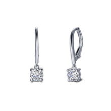 Load image into Gallery viewer, 0.92 CTW Leverback Solitaire Drop Earrings-E0386CLP