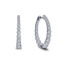 Load image into Gallery viewer, 38 mm CTW Hoop Earrings-E0433CLP