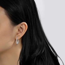 Load image into Gallery viewer, 38 mm CTW Hoop Earrings-E0433CLP
