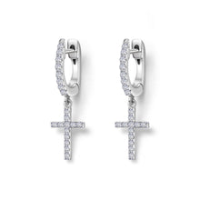 Load image into Gallery viewer, Mini Dangling Cross Earrings-E0500CLP