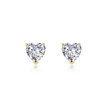 Load image into Gallery viewer, 3.5 CTW Heart Solitaire Stud Earrings-E0520CLG